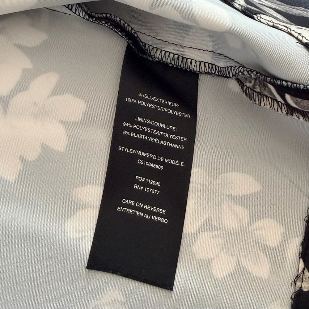 Alice + Olivia Black Floral Fit & Flare Dress Small - Picture 13 of 14